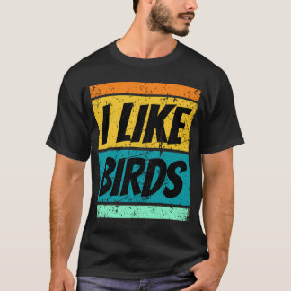 Aves retro Camisa Camisas Minimalistas Hombres Muj