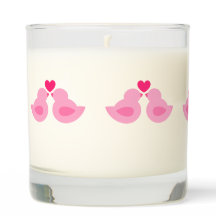 Aves Rosa Y Corazón Rojo