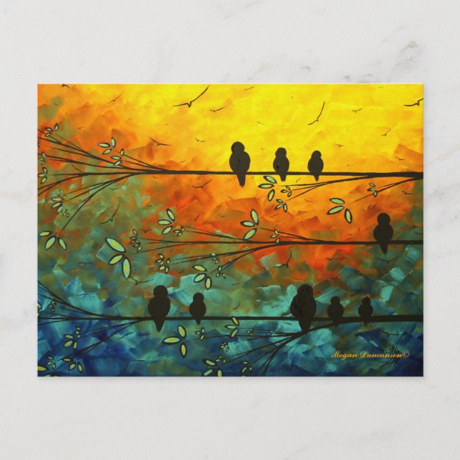 Aves singulares en una postal de sucursal (Anverso)