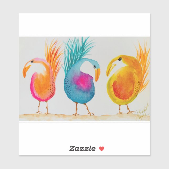 Aves singulares Pegatinas de automóviles de vinilo (Hoja)