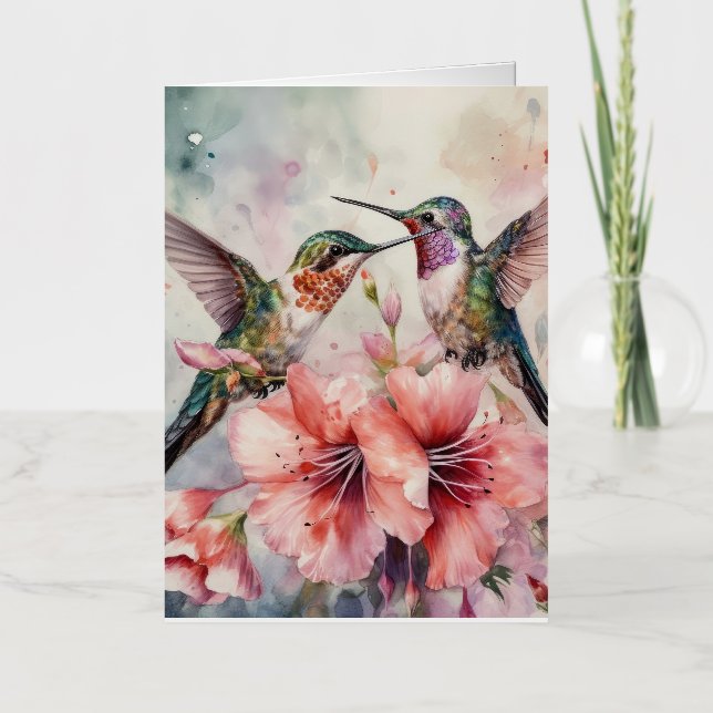 Aves tartamudeadas con flores (Anverso)