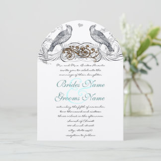 Aves Vintage que eliges Invitación a Boda Activa