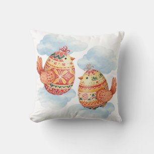Aves voladoras Cojín decorativo de Pascua