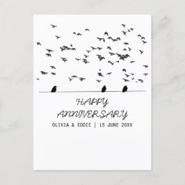 aves volantes Tarjetas aniversario plegadas