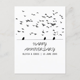 aves volantes Tarjetas aniversario plegadas