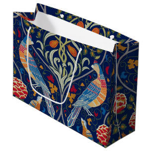 Aves y flores, bolsa de regalo grande William Morr
