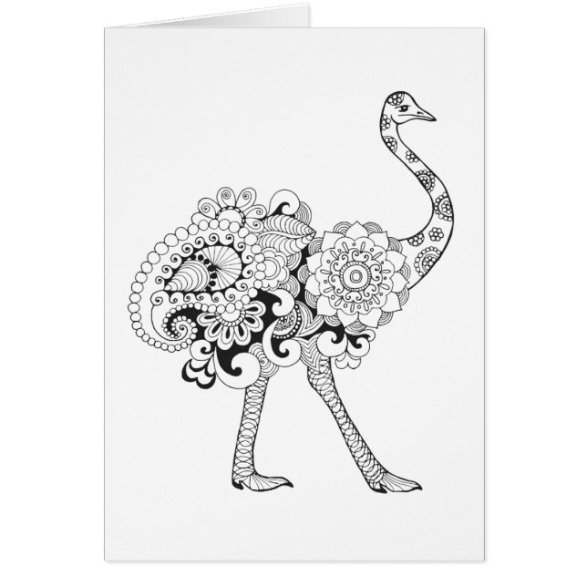 Avestruz inspirada (Frente)