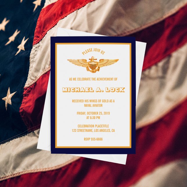 Aviador naval / Alas de las invitaciones de oro (Subido por el creador)