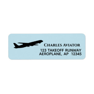 Aviador piloto de etiquetas de devolución de avi