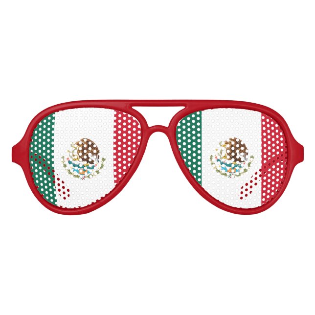 Aviador Sombras de fiesta de bandera de México | Gafas de  (Anverso)