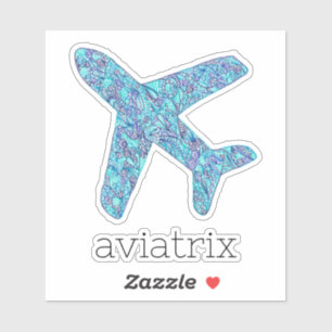 Aviatrix Pegatina de Vinilo de Avión