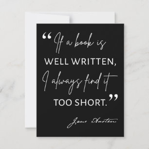 Avid Reader II - Cita de Jane Austen