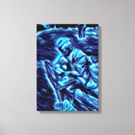 Avión acrílico de muerte e impuestos sobre lienzo