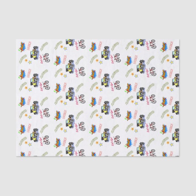 Avión de coche de automóvil Hero de papel de tejid (Anverso)