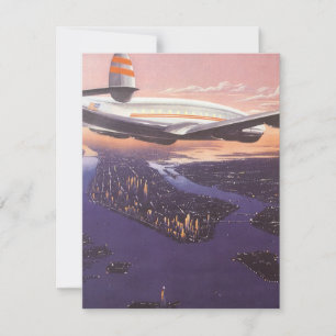 Avión de época sobre el río Hudson, Nueva York