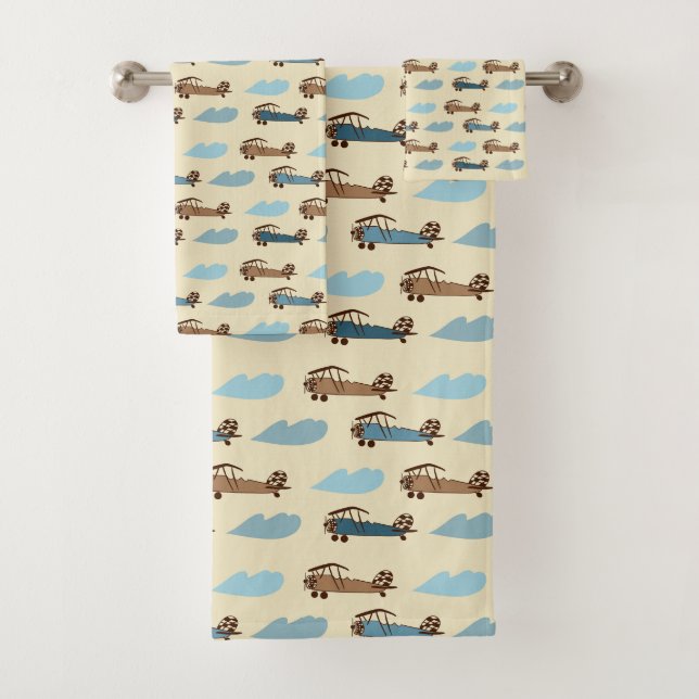 Avión de juguetes de juego de toallas (In situ)