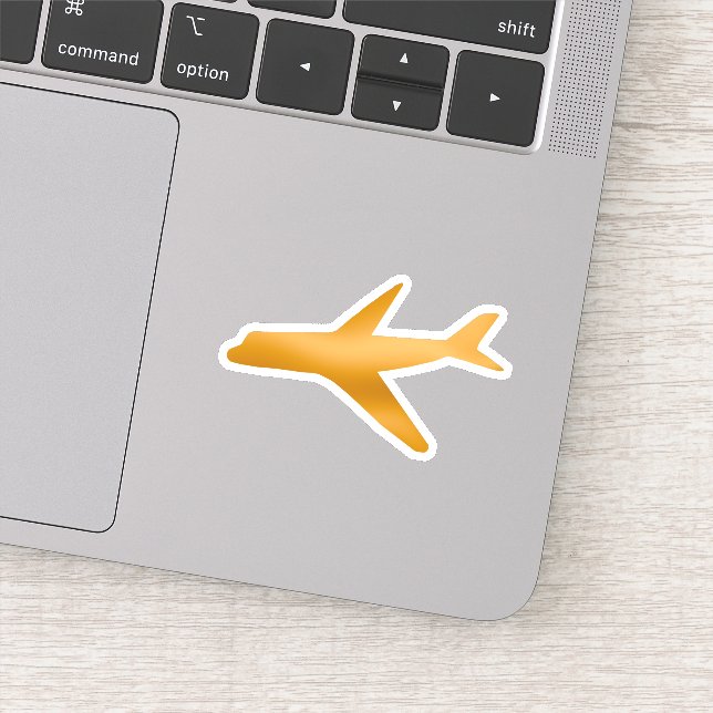 Avión de oro, pegatina de vista lateral (Detalle)