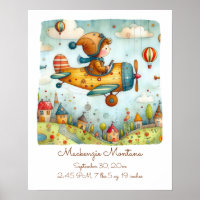 Avión de volante infantil de arte de guardería per