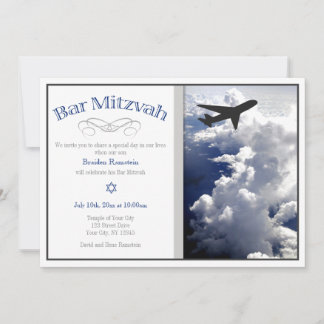 Avión sobre las nubes bar invitaciones a Mitzvah