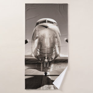 avión vintage en pista