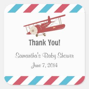 Avión Vintage Gracias Pegatinas