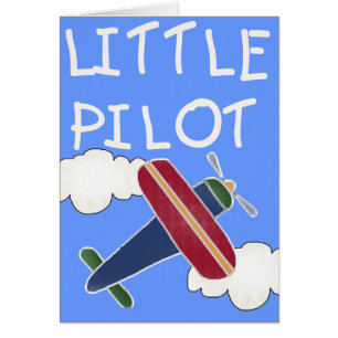 Avión y piloto de las nubes pequeño
