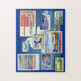 Aviones comerciales Rompecabezas de estampado de p