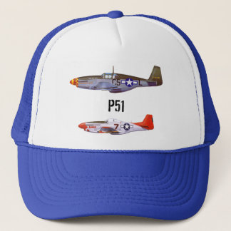 Aviones de combate del gorra p51 del camionero por