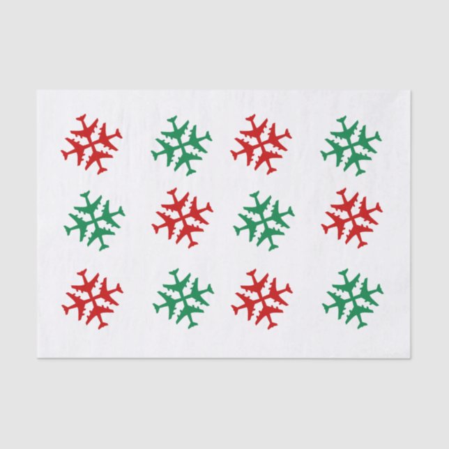 Aviones de nieve de papel de tejidos (Anverso)