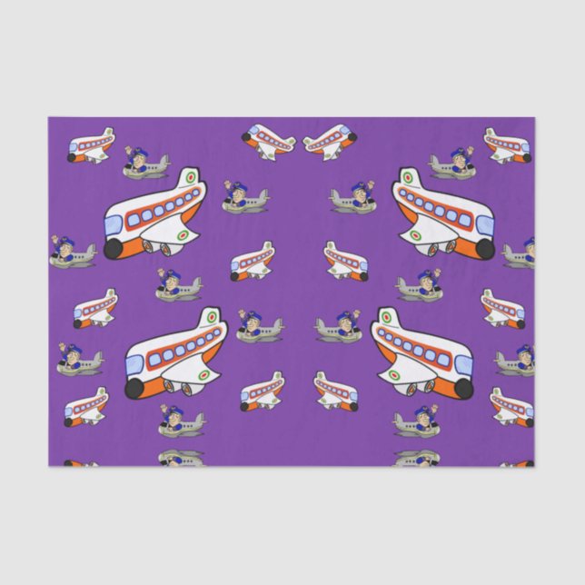 Aviones de papel de tejido decorativo (Anverso)