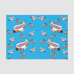 Aviones de papel de tejido decorativo