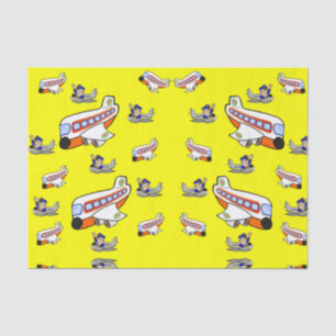 Aviones de papel de tejido decorativo