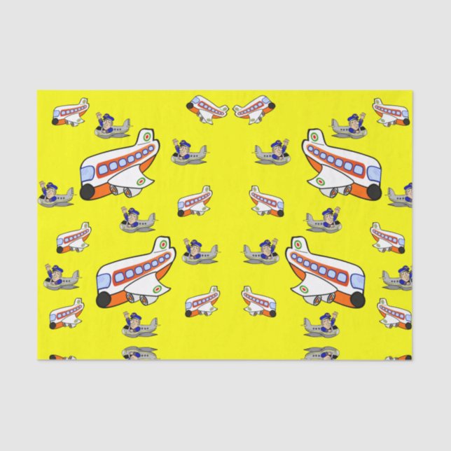 Aviones de papel de tejido decorativo (Anverso)