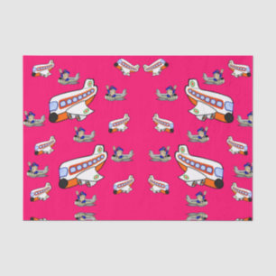 Aviones de papel de tejido decorativo