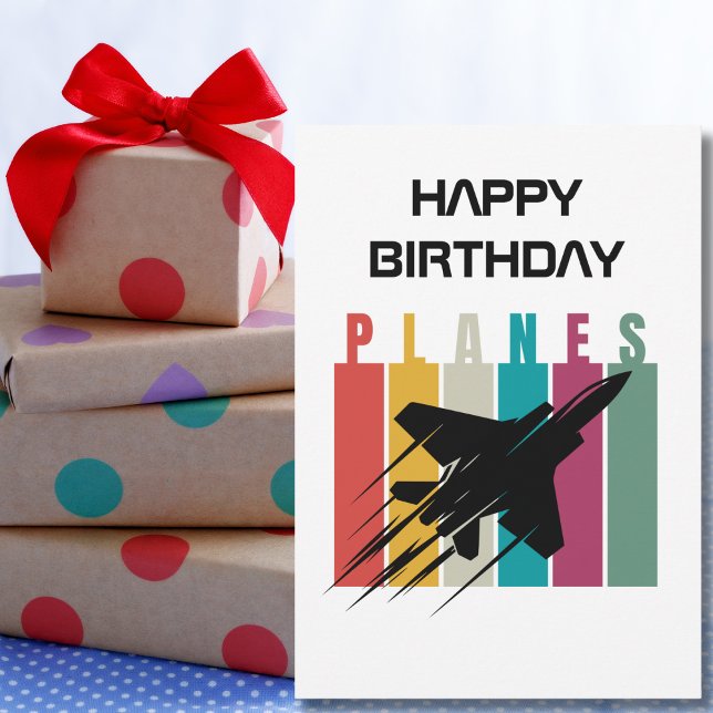 Aviones Retro Avión Avión Volando, Cumpleaños de A (front)