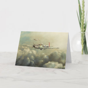 Aviones - tarjeta de felicitaciones del mustango