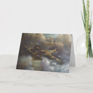 Aviones - tarjeta de felicitaciones del Spitfire