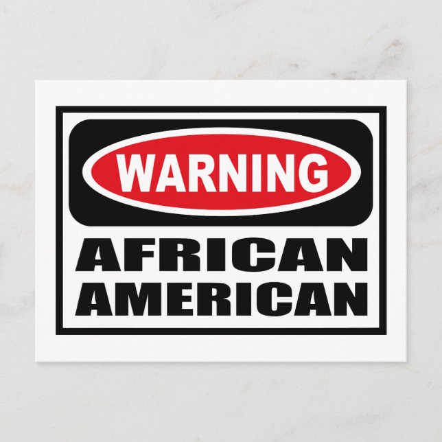 Aviso a postal de AMÉRICA AFRICANA (Anverso)