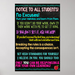 Aviso a todos los estudiantes Posters de aula