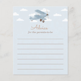 Aviso Baby Shower de avión para tarjeta de padres