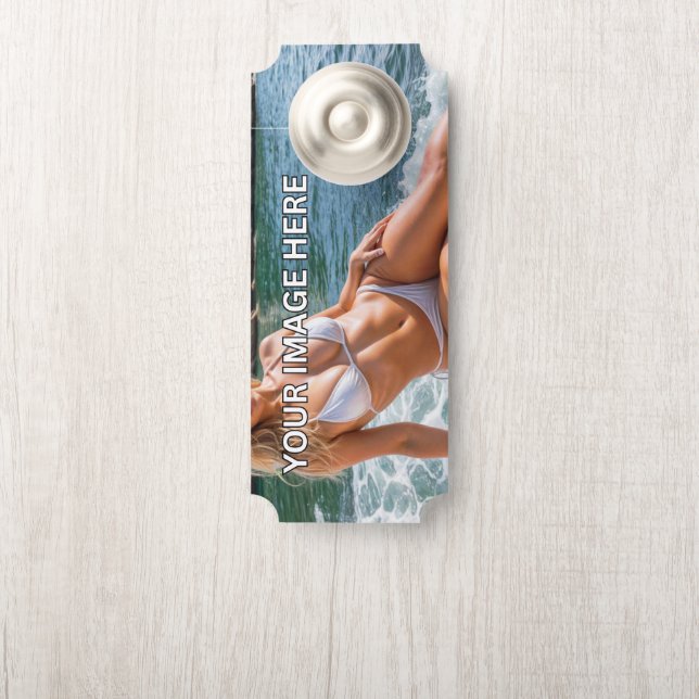 ¡AVISO! 🚪 colgador de puerta Personalizado - Añad (En pomo)