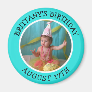 Aviso de cumpleaños: imán fotográfico personali