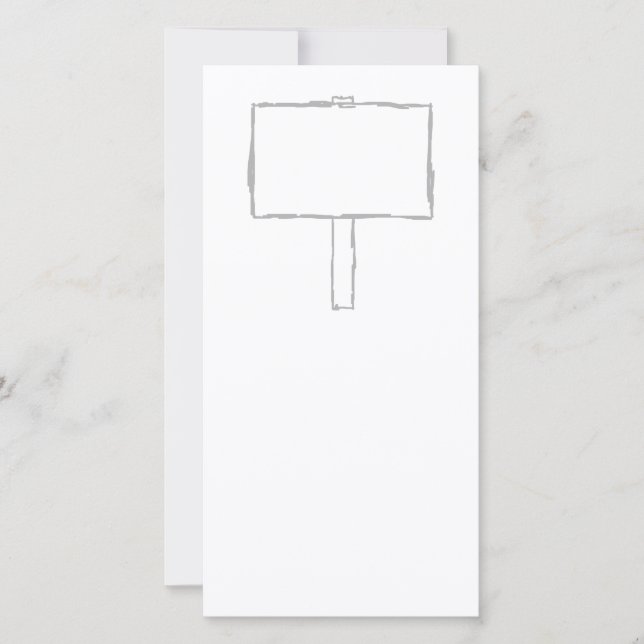 Aviso de envío de carteles. Gris y blanco. (Anverso)