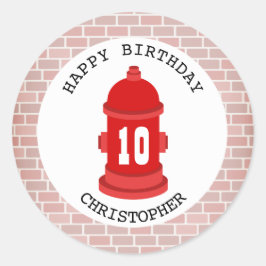 Aviso de incendios + Ladrillos Pegatina de la fies