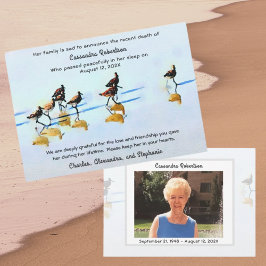 Aviso de Invitación de muerte a Sandpipers