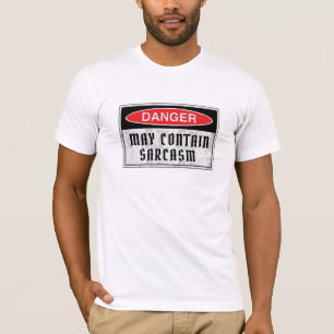 Aviso de sarcasmo de hombres Camisa de amigo de la