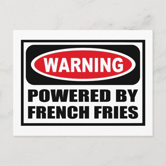 AVISO IMPULSADO POR LA postal FRANCESA FRIES (Anverso)