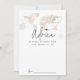 Aviso mamá World Map viajar Tarjeta de juego Baby