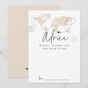Aviso mamá World Map viajar Tarjeta de juego Baby