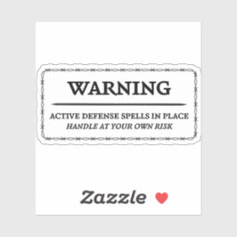 Aviso: Pegatina de ortografía de defensa activa